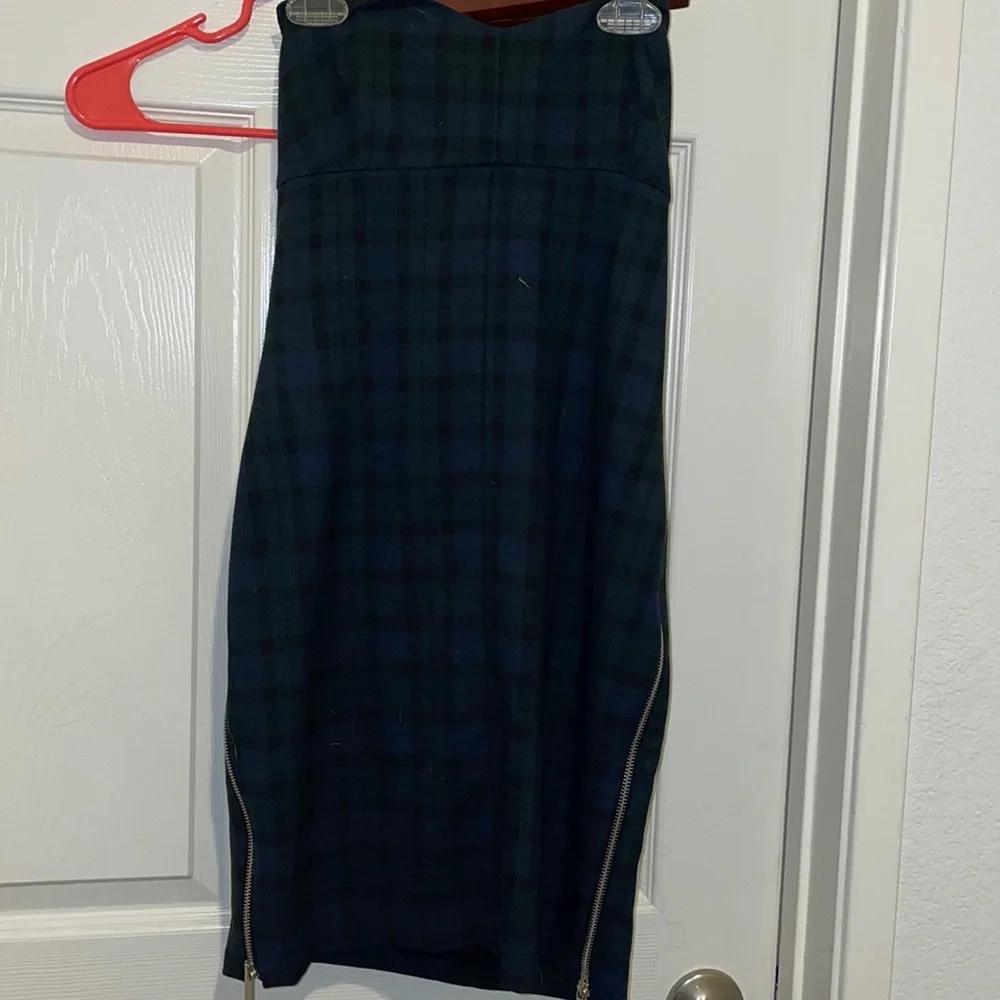 Dark green tartan Zara dress - Picture 1 of 3